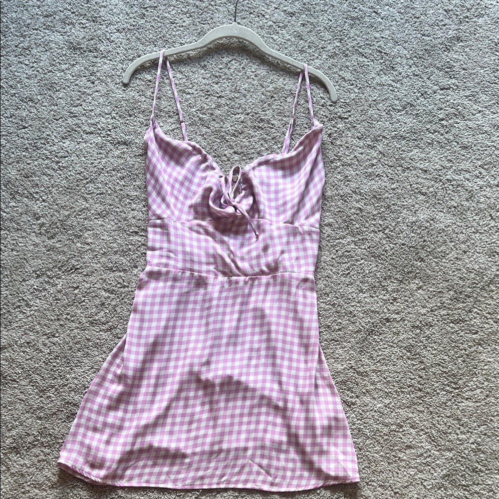 RESA Pink Gingham Mini Dress